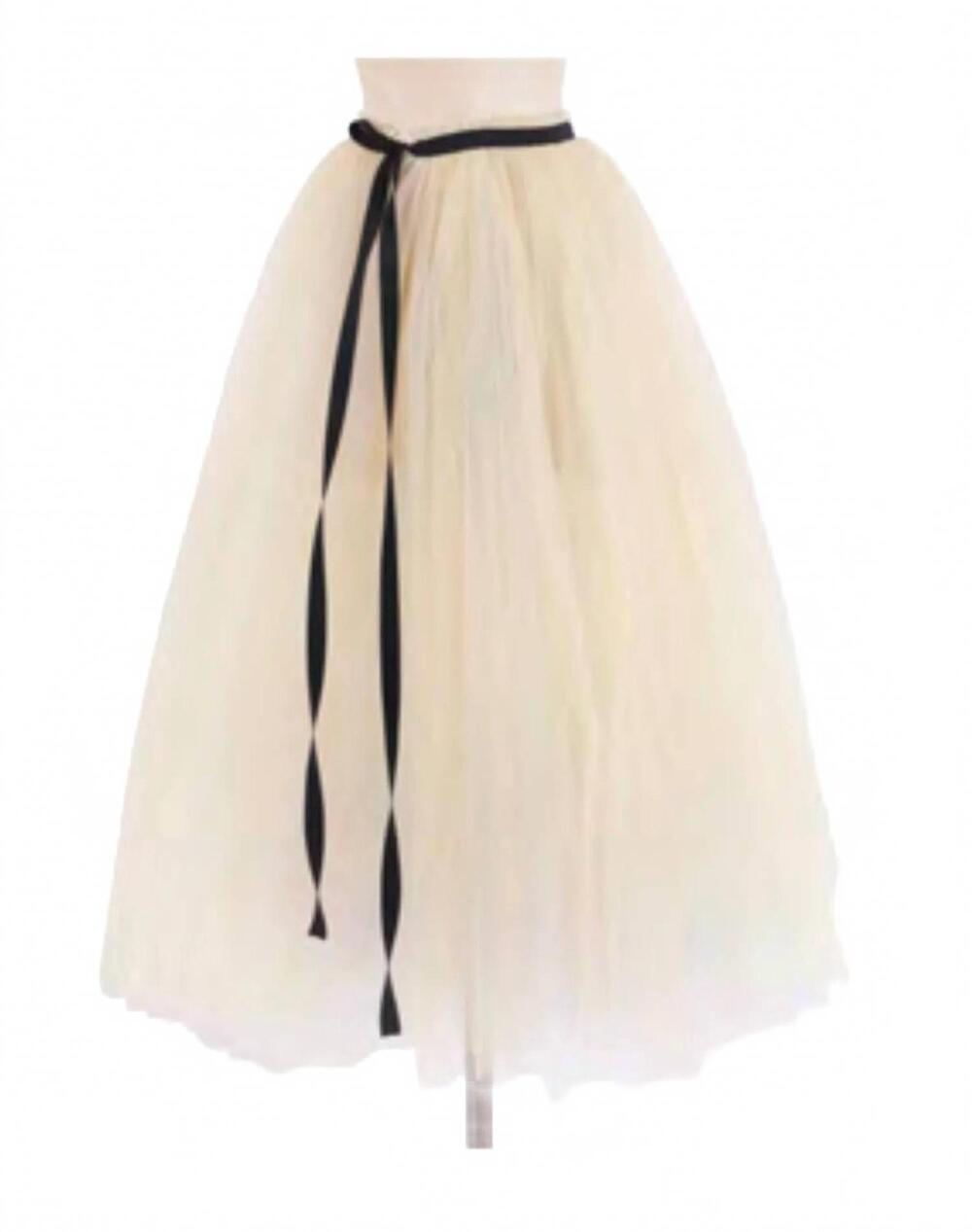NEW SUSANNE BOMMER women's tulle maxi skirt in jasmine
